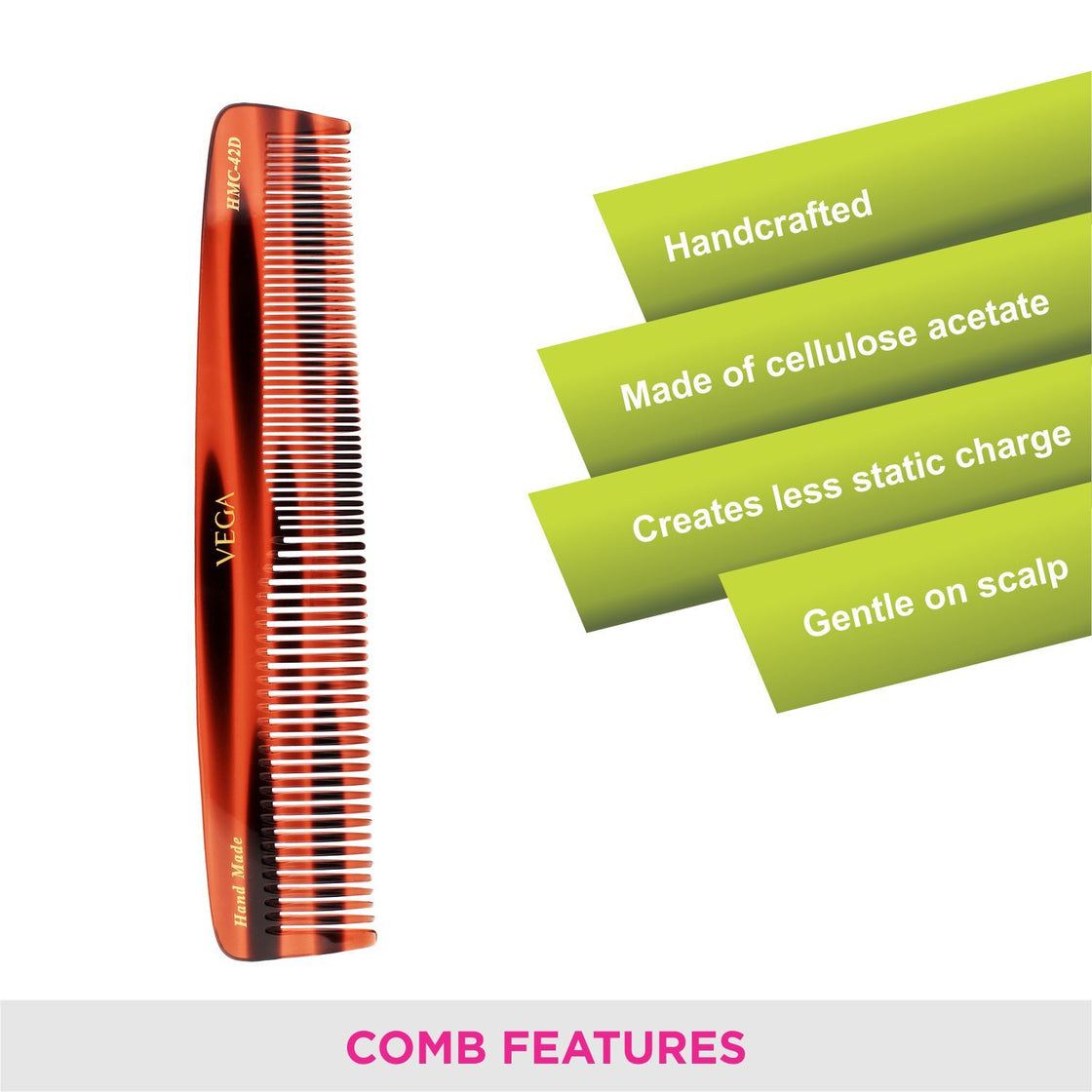 Vega Handcrafted Dressing Comb Hmc-42D-4