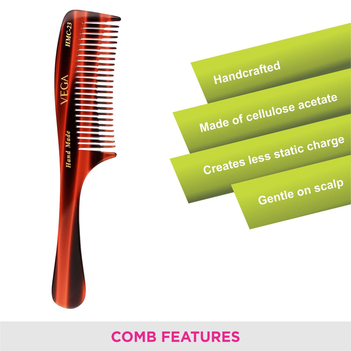 Vega Handcrafted Hair Comb(-Hmc-23)-4