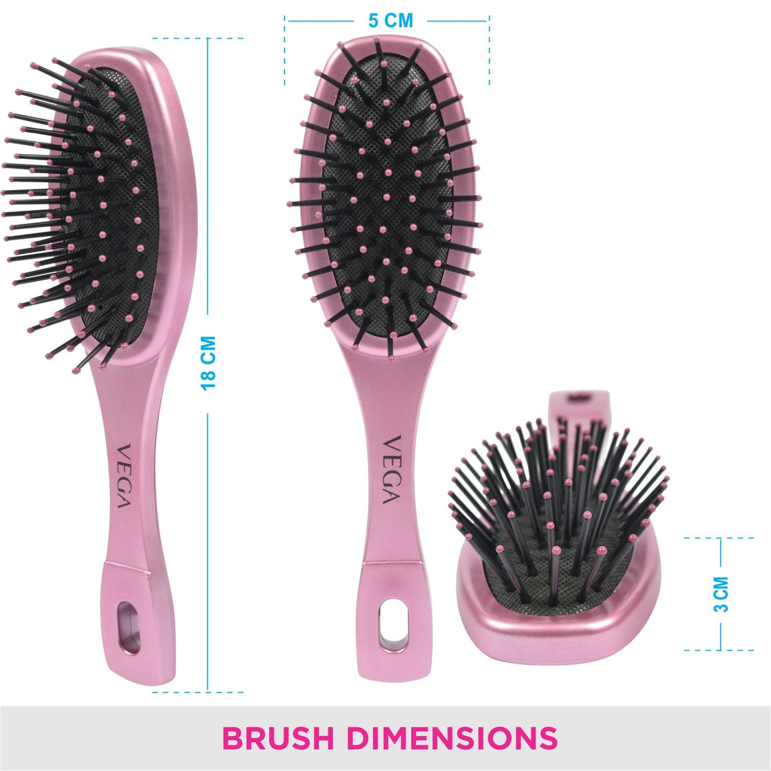 Vega Mini Flat Hair Brush (R1-Mb)-5