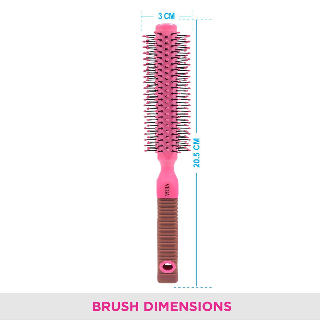 Vega R1-Rbb Round Hair Brush (Color May Vary)-5