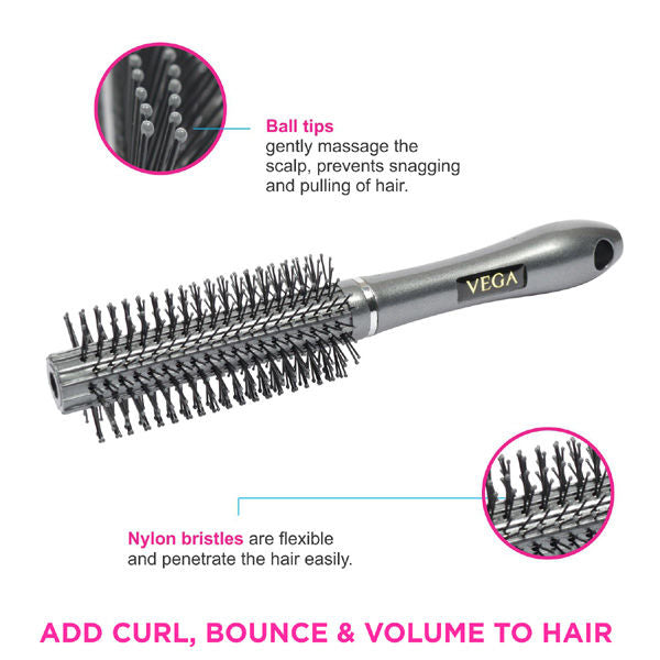 Vega Round & Curl Hair Brush (E10-Rb)-6