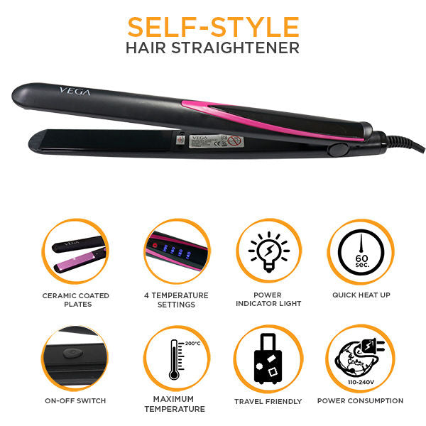 Vega Self-Style Flat Hair Straightener (Vhsh-27)-8