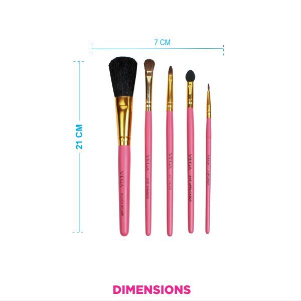 Vega Set Of 5 Brushes (Rv-05) (Color May Vary)-7