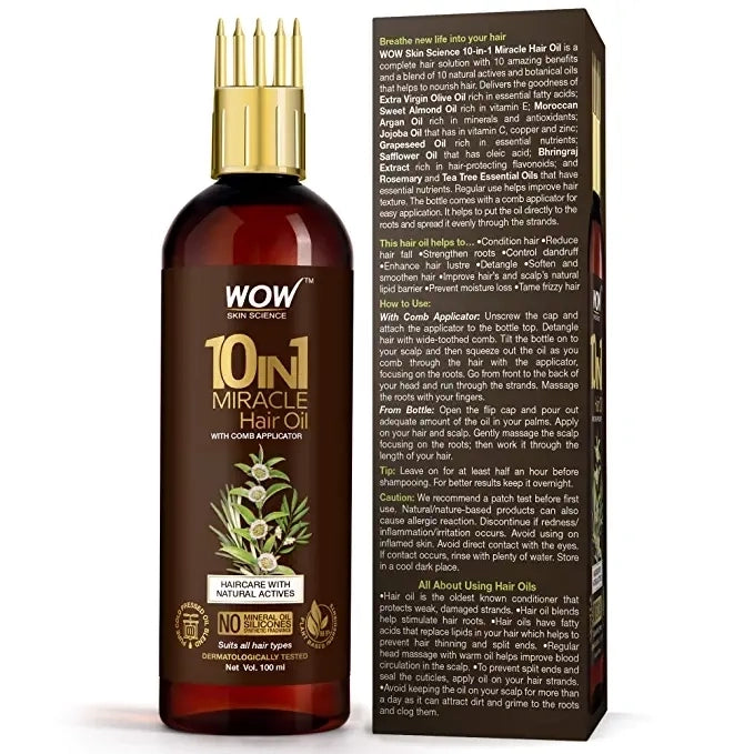 Wow Skin Science 10 In 1 Miracle Hair Oil (100 Ml)-2
