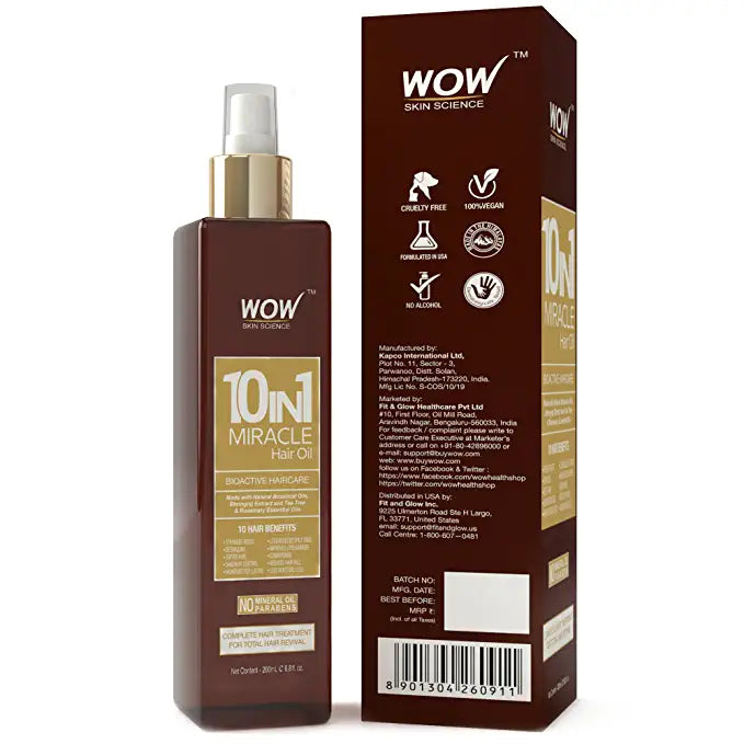 Wow Skin Science 10 In 1 Miracle Hair Oil (200 Ml)-4