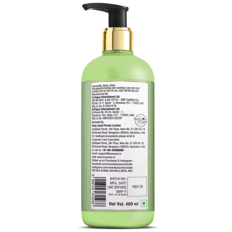 Wow Skin Science Aloe Vera Body Lotion Ultra Light Hydration - No Mineral Oil, Parabens (400 Ml)-3