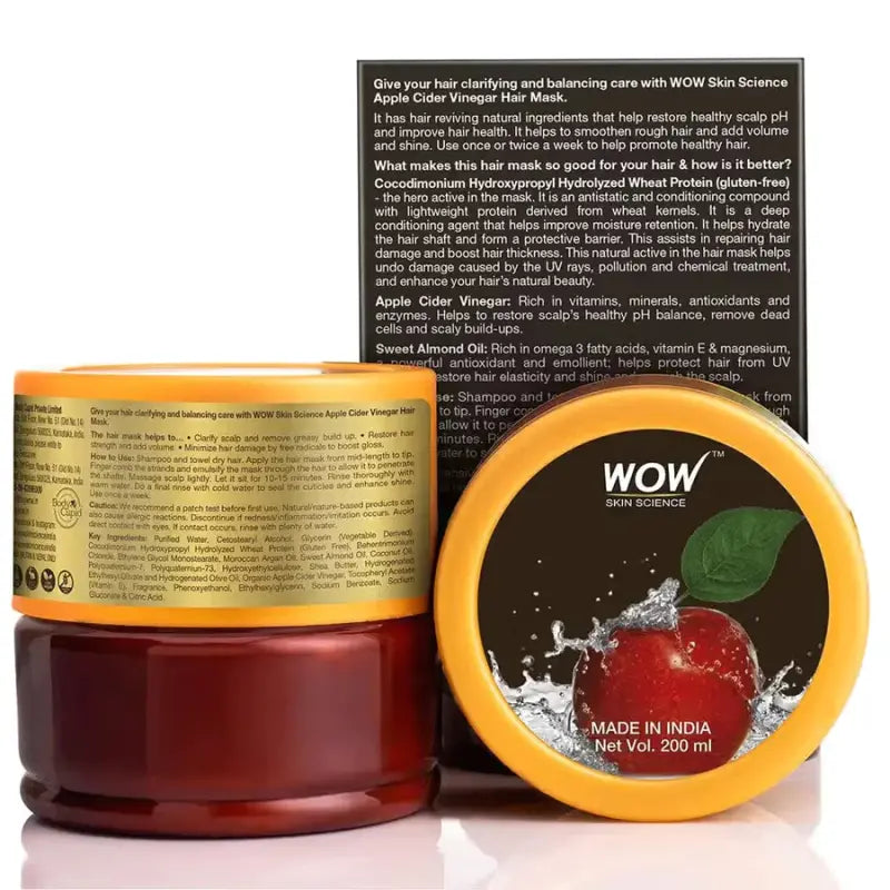 Wow Skin Science Apple Cider Vinegar Hair Mask (200 Ml)-5