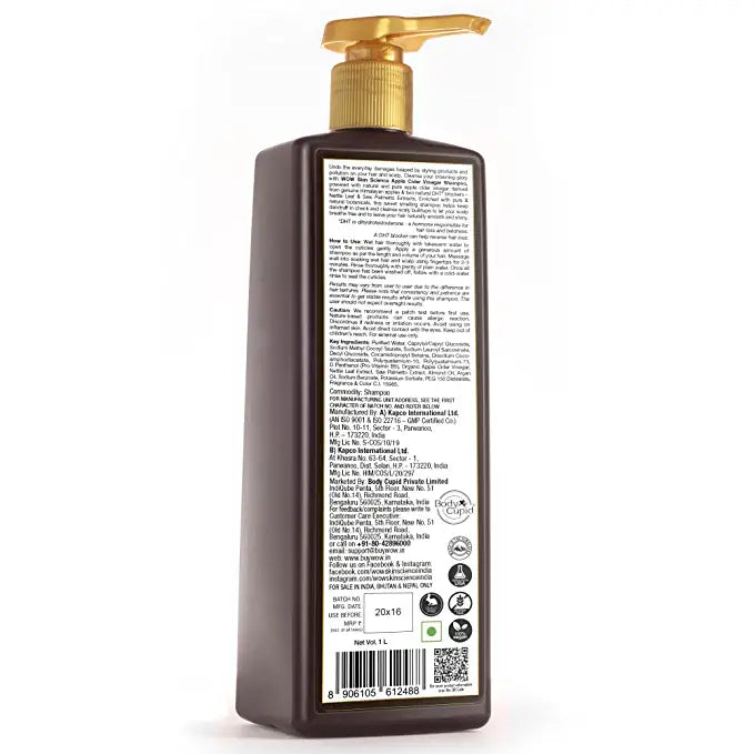 WOW Skin Science Apple Cider Vinegar Shampoo (1000 ML)