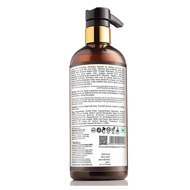 Wow Skin Science Apple Cider Vinegar Shampoo (500 Ml)-2