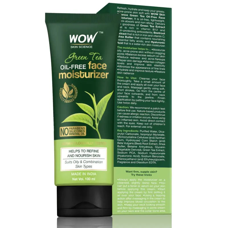 Wow Skin Science Green Tea Face Moisturizer For Acne Oily Skin (100 Ml)-3