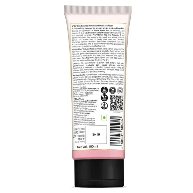 Wow Skin Science Himalayan Rose Face Wash (100 Ml)-2