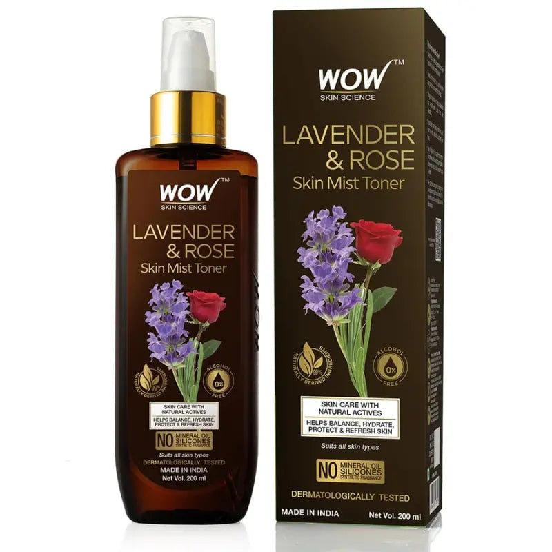 Wow Skin Science Lavender & Rose Skin Mist Toner No Paraben Sulphate Free (200 Ml)