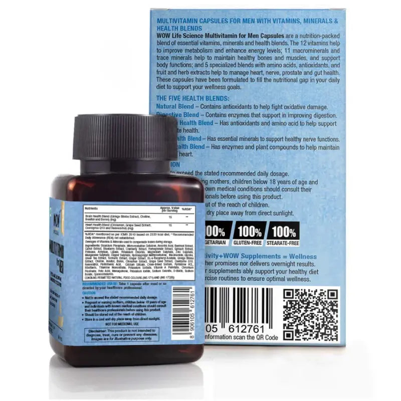 Wow Life Science Multivitamin Capsules For Men (30 Capsules)-4