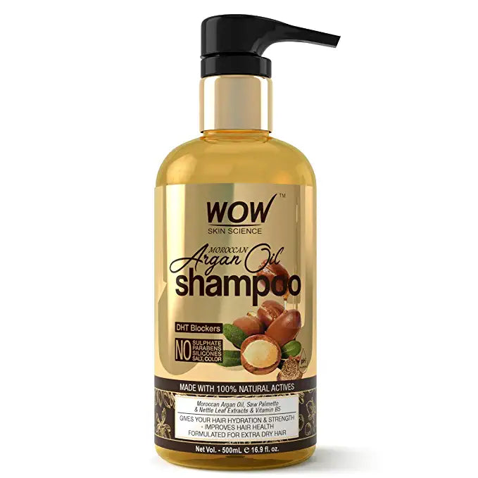 Wow Skin Science Moroccan Argan Oil Shampoo (500 Ml)