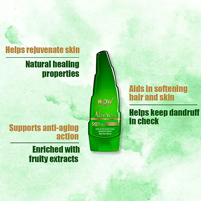 Wow Skin Science Pure Aloe Vera Gel (60 Ml)-3