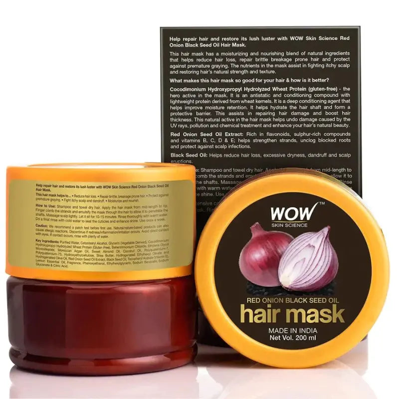 Wow Skin Science Red Onion Black Seed Oil Hair Mask (200 Ml)-5