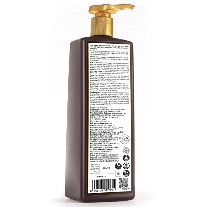 WOW Skin Science Red Onion Black Seed Oil Shampoo (1000 ML)
