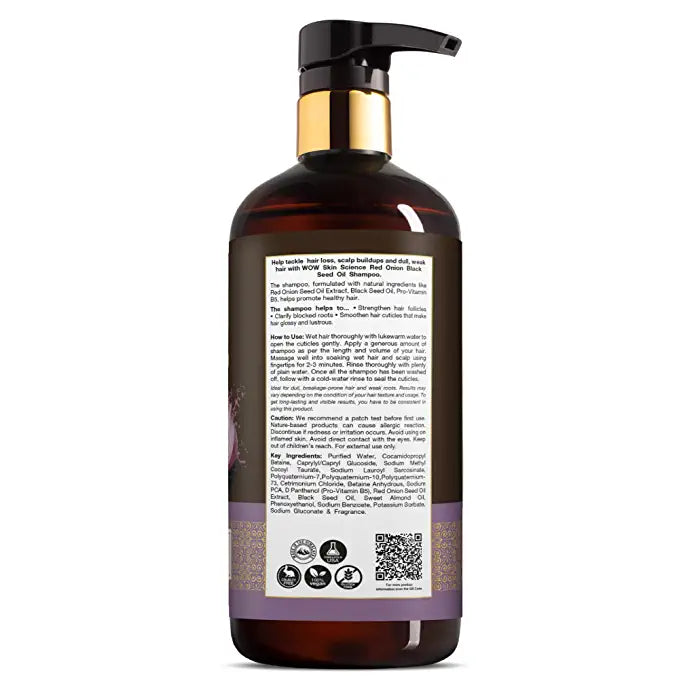 Wow Skin Science Red Onion Black Seed Oil Shampoo (500 Ml)-2