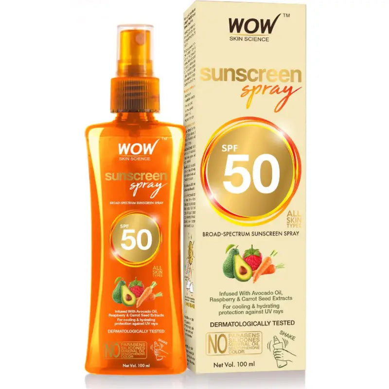 Wow Skin Science Uv Water Transparent Sunscreen Spray Spf 50 (100 Ml)