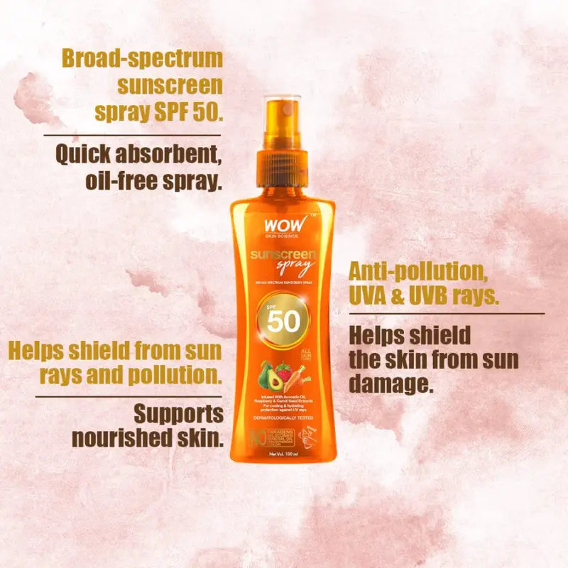 Wow Skin Science Uv Water Transparent Sunscreen Spray Spf 50 (100 Ml)-3