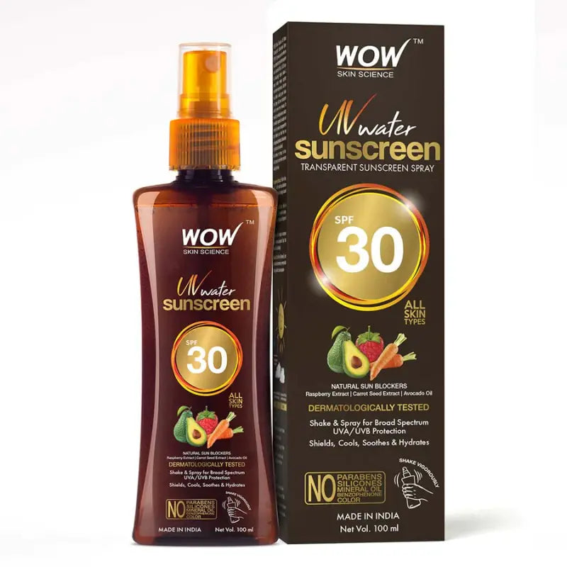 Wow Skin Science Uv Water Transparent Sunscreen Spray Spf 30 (100 Ml)