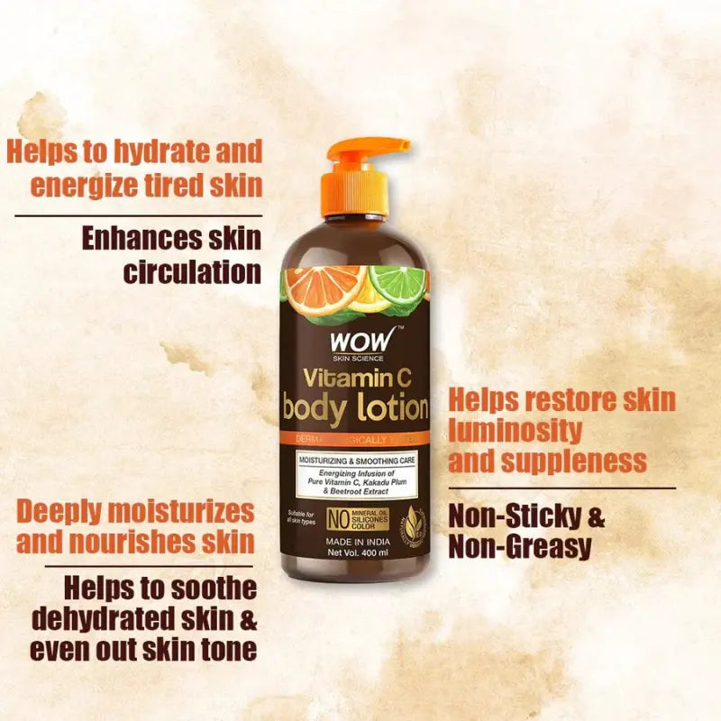 Wow Skin Science Vitamin C Body Lotion (400 Ml)-3