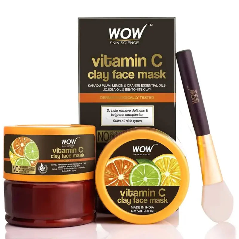 Wow Skin Science Vitamin C Glow Clay Face Mask (200 Ml)