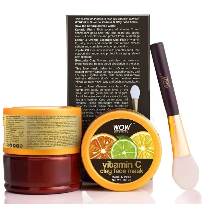 Wow Skin Science Vitamin C Glow Clay Face Mask (200 Ml)-3