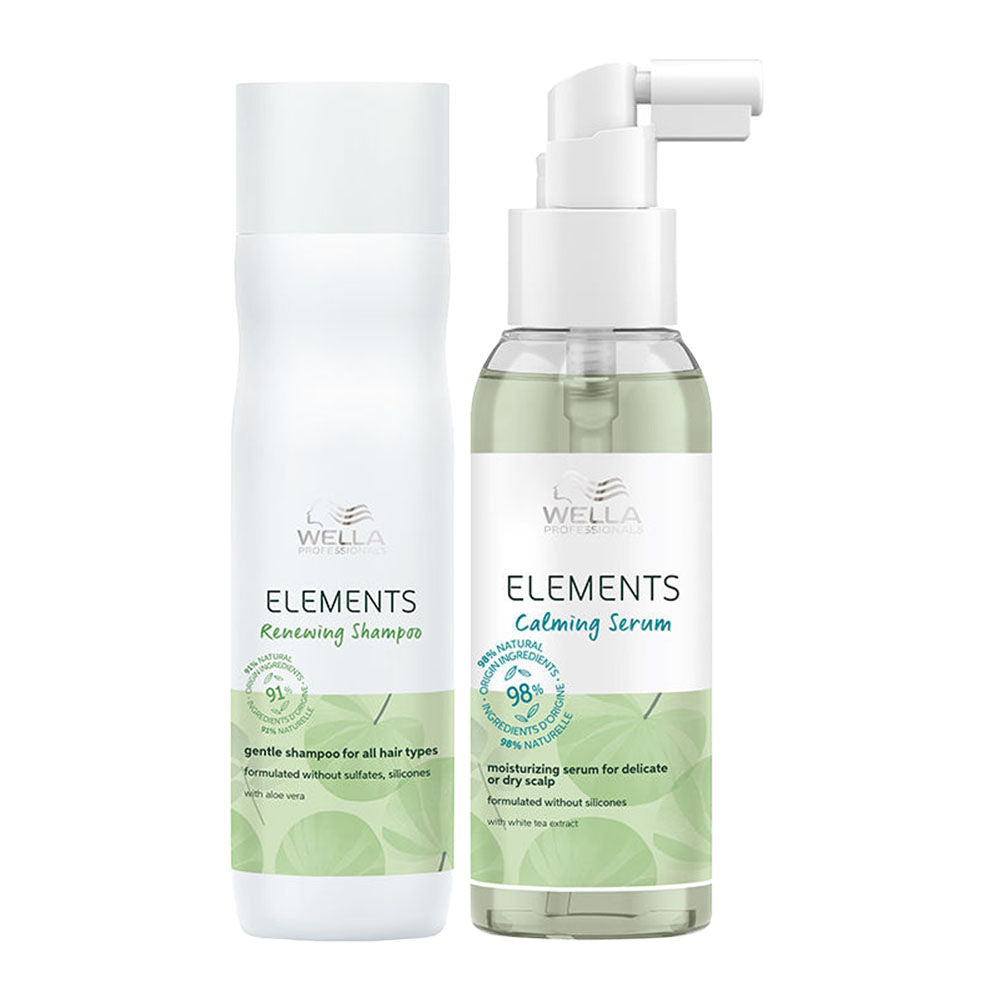 Wella Professionals Elements Renewing Shampoo And Calming Serum (2 Pcs)