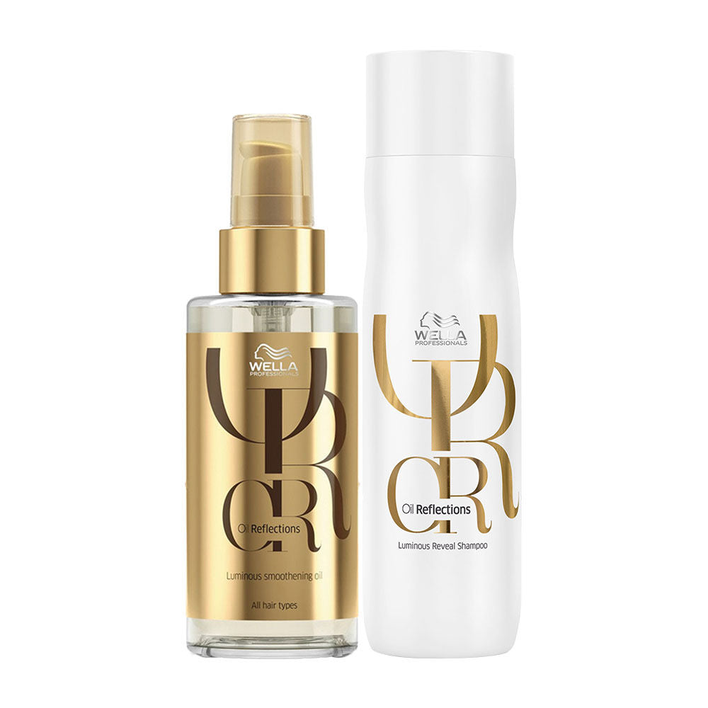 Wella Professionals Oil Reflections Luminous Reveal Shampoo & Luminous Reflection Smoothening Oil (2 Pcs)