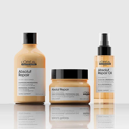 Loreal Professionnel Serie Expert Absolut Repair Shampoo 300ml & Hair Mask 250gm & Serum