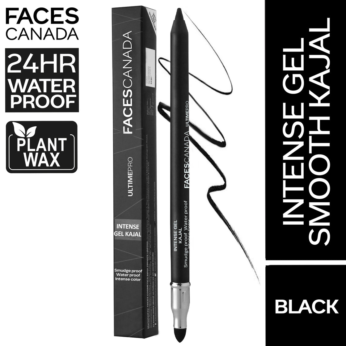 Faces Canada Ultime Pro Intense Gel Kajal Black (1.2G)