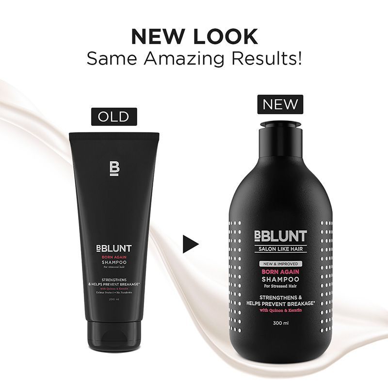 Bblunt Born Again Shampoo With Quinoa & Keratin For Stressed Hair (300Ml)-2
