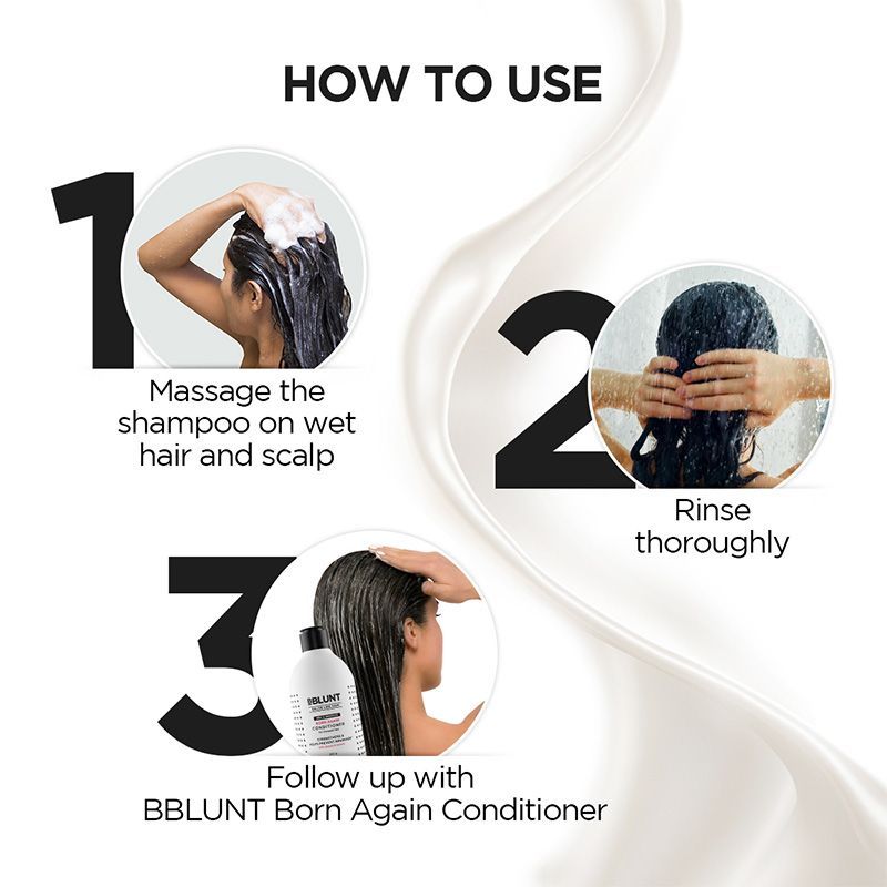 Bblunt Born Again Shampoo With Quinoa & Keratin For Stressed Hair (300Ml)-4
