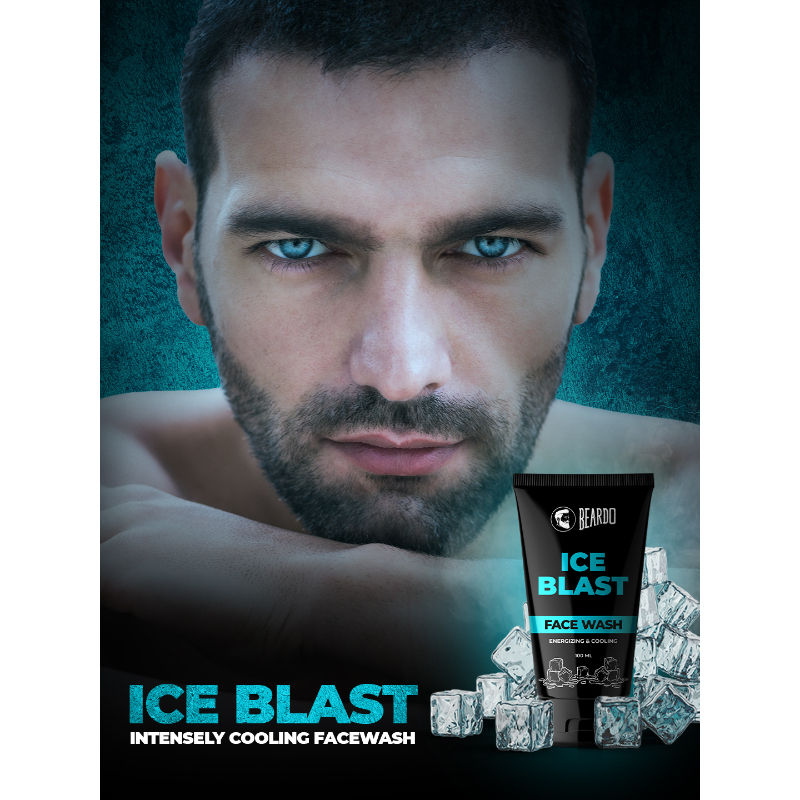 BEARDO Ice Blast Menthol cooling Facewash for Men (100ml)