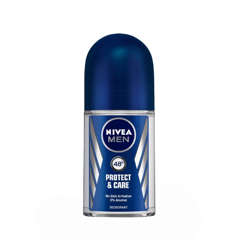 Nivea Men Deodorant Roll On Protect & Care, No Skin Irritation & 48h Freshness