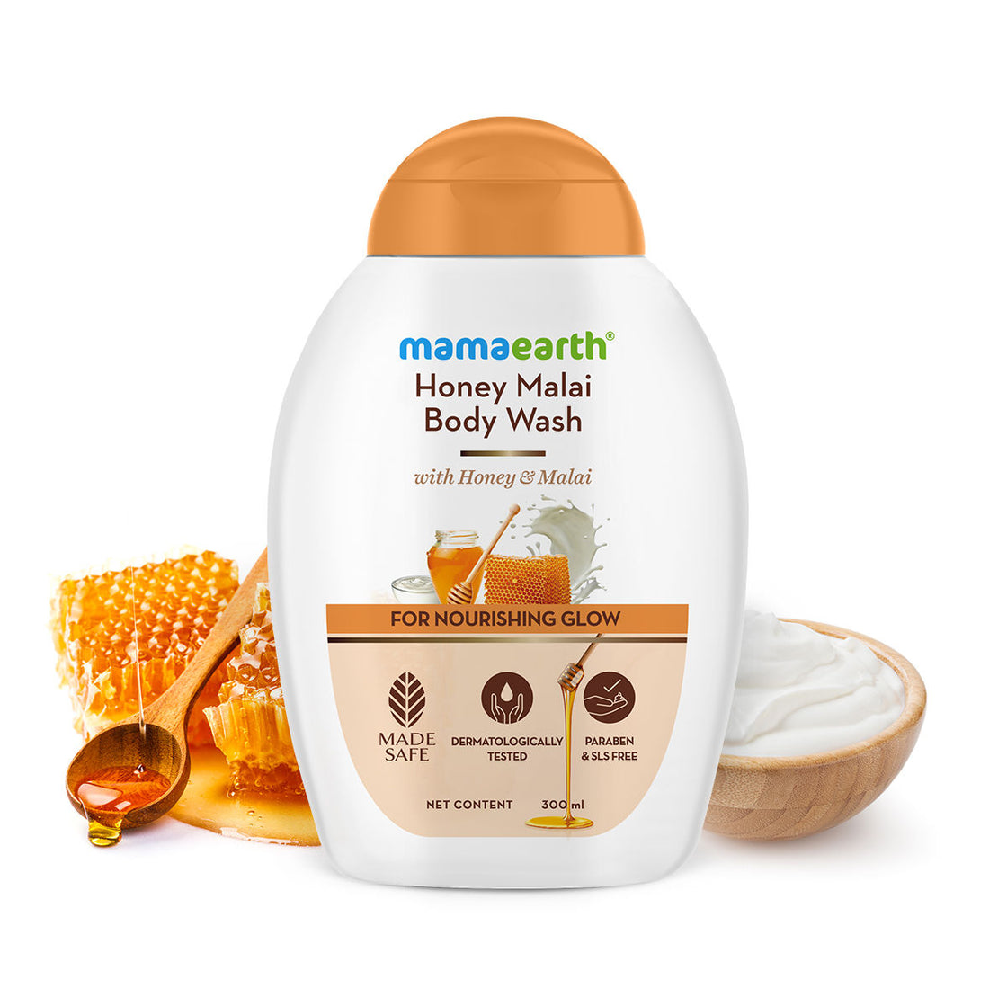 Mamaearth Honey Malai Body Wash With Honey & Malai-2