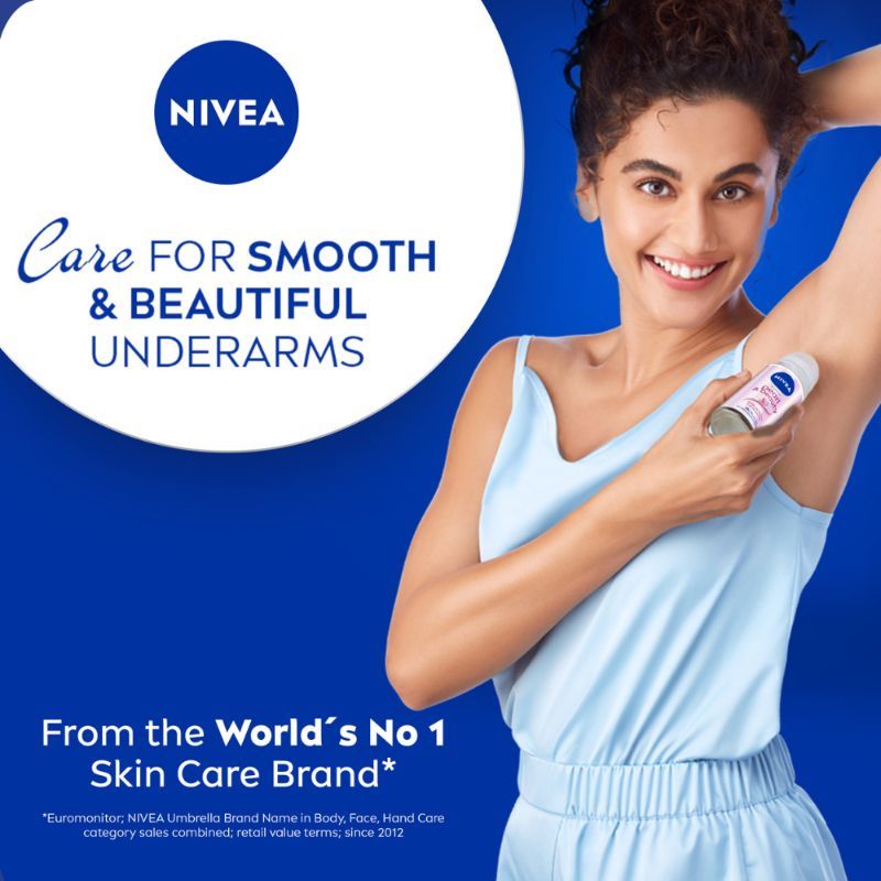 Nivea Women Deodorant Roll On, Pearl & Beauty, for Smooth & Beautiful Underarms, 48h Protection