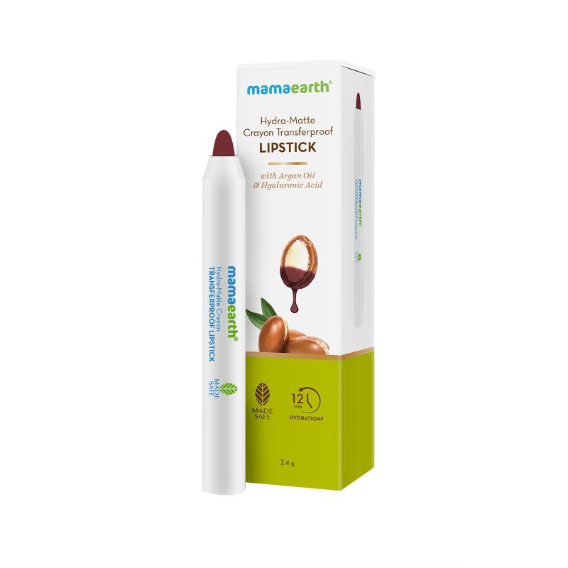 Mamaearth Hydra-matte Crayon Transferproof Lipstick With Argan Oil - Berry Red-2