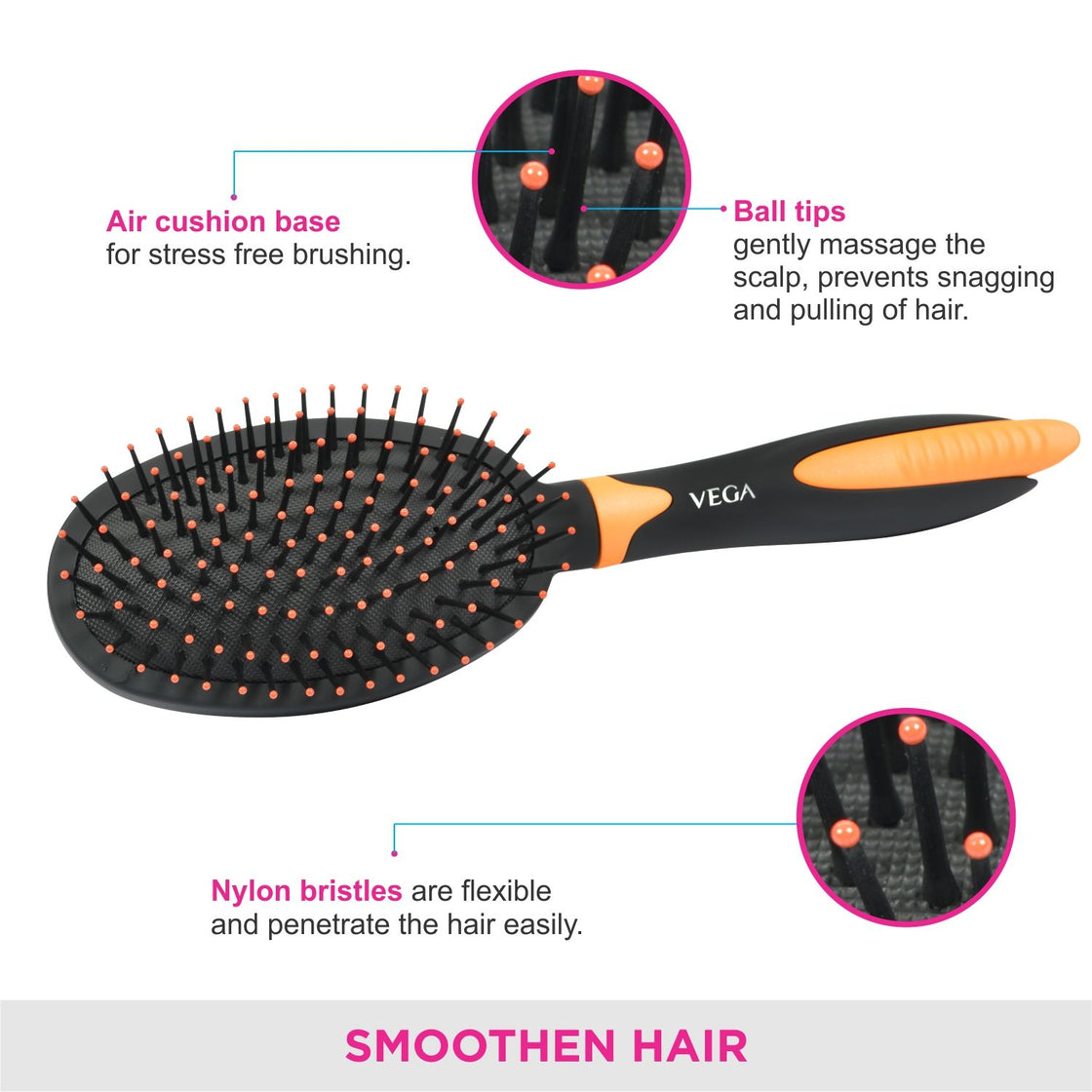 Vega Cushion Brush With Clip (E20-Cb)-4