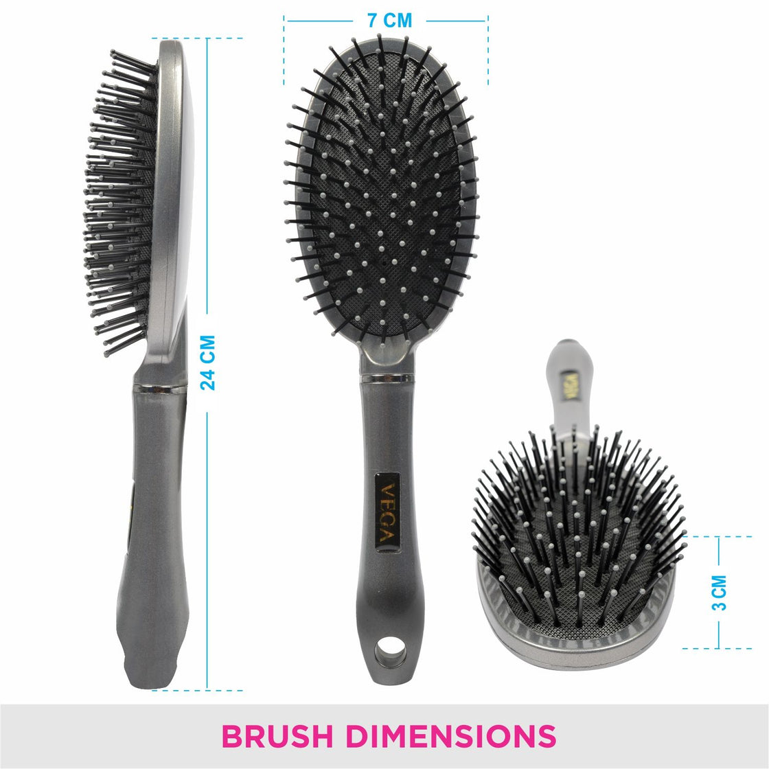 Vega Cushioned Hair Brush (E10-Cb)-5