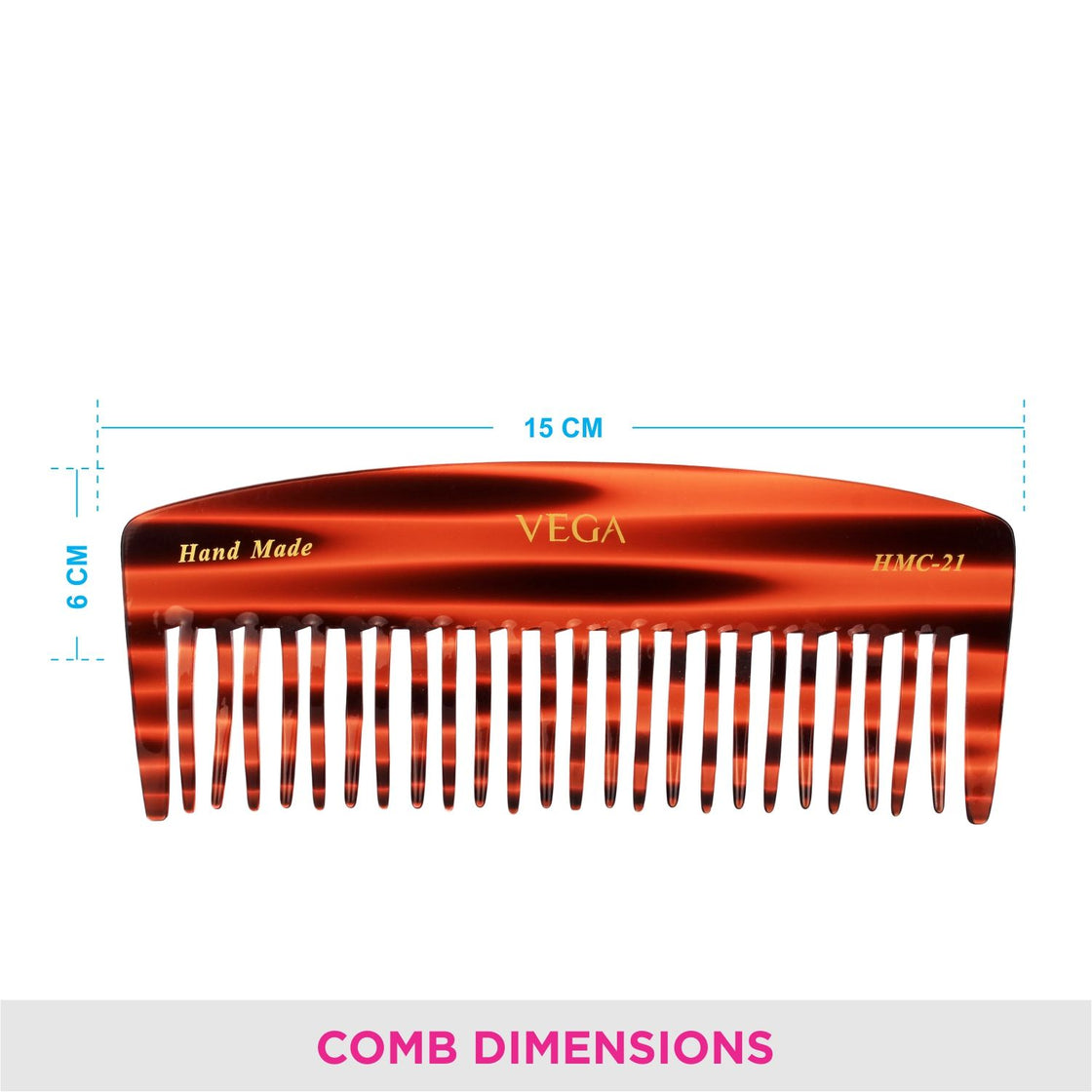 Vega De-Tangling Handcrafted Comb - Large (Hmc-21)-5