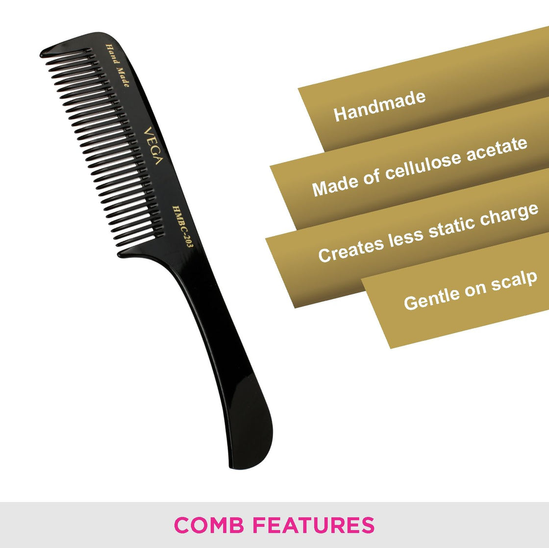 Vega Hmbcs-01 Set Of 9 Professional Combs-4