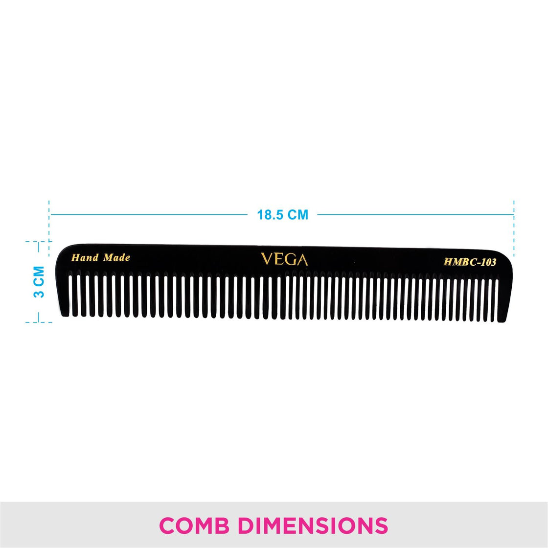 Vega Handcrafted Black Comb (Hmbc-103)-5