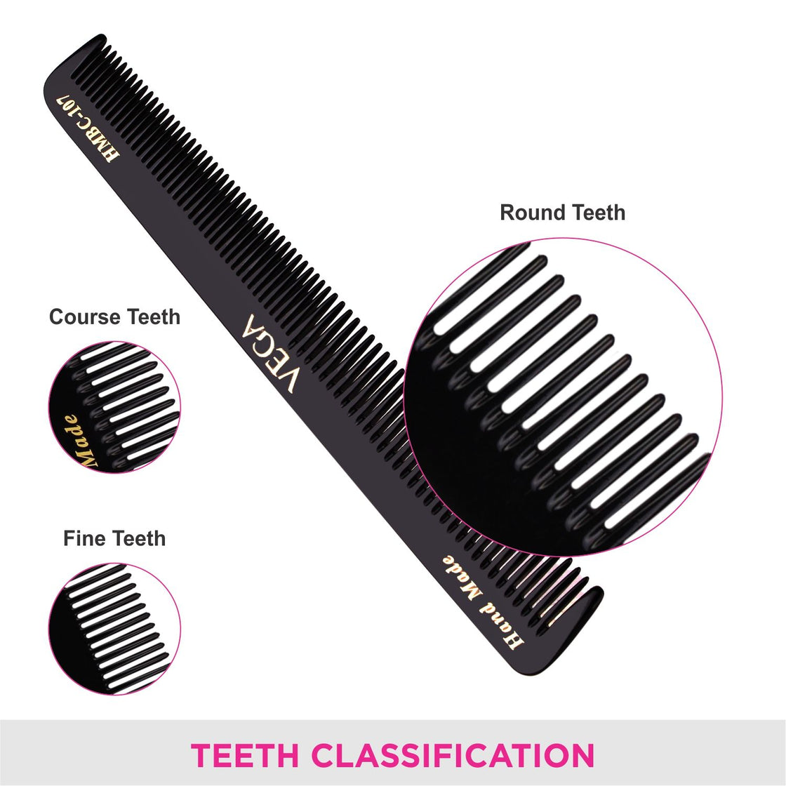 Vega Handcrafted Black Comb (Hmbc-107)-3