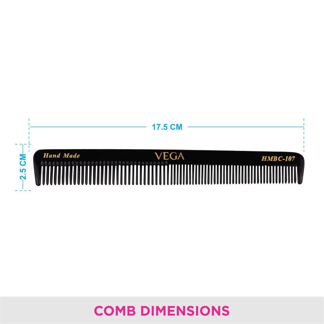 Vega Handcrafted Black Comb (Hmbc-107)-5