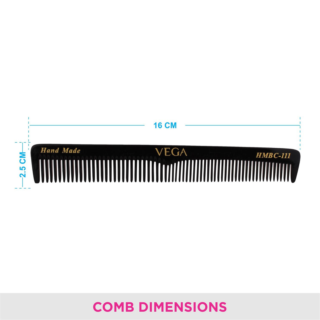 Vega Handcrafted Black Comb (Hmbc-111)-5
