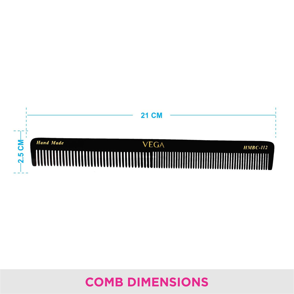 Vega Handcrafted Black Comb (Hmbc-112)-5