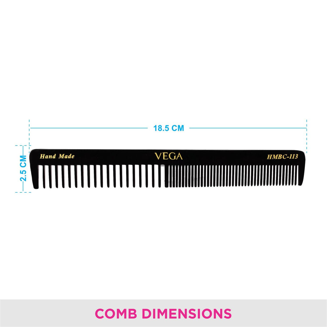 Vega Handcrafted Black Comb (Hmbc-113)-4