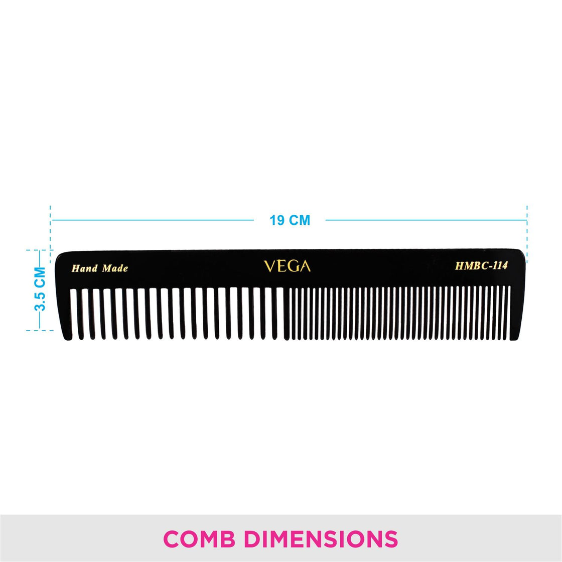 Vega Handcrafted Black Comb (Hmbc-114)-5